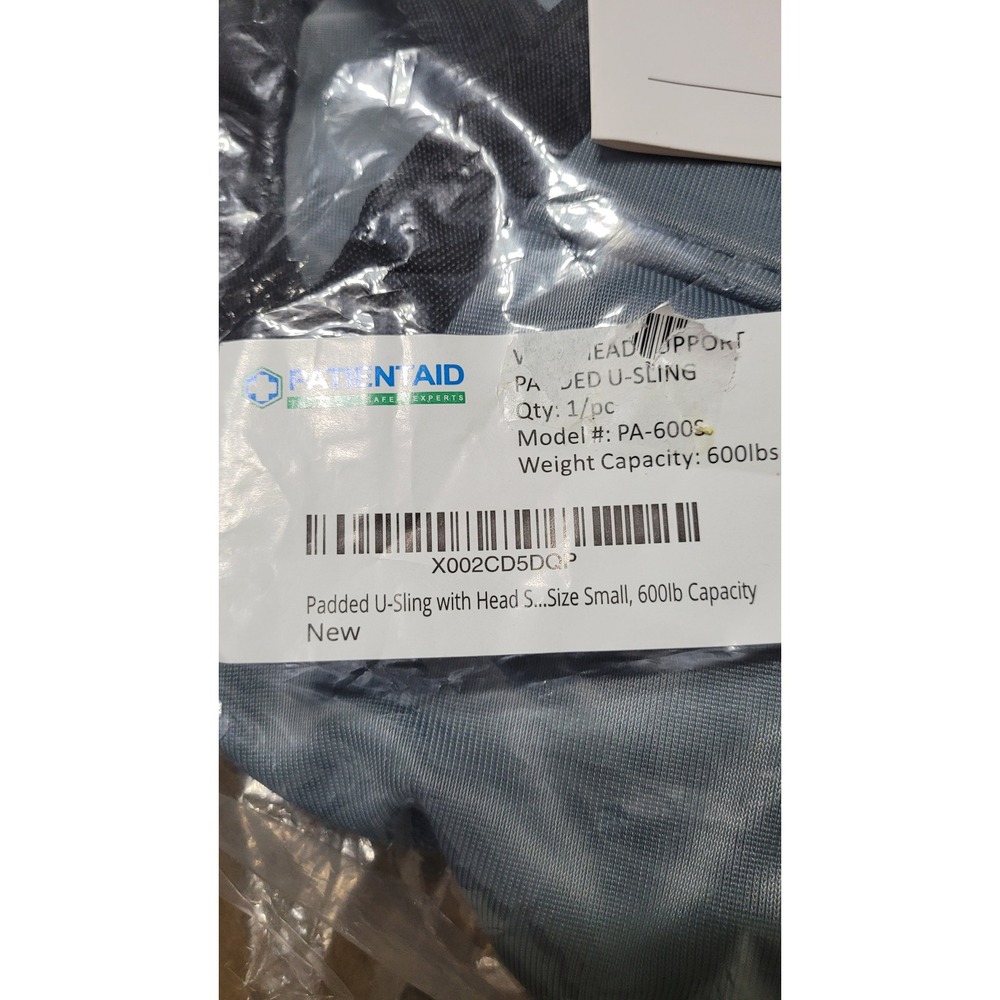 Patient Aid Padded U-Sling with Head Support Small 600lb Capacity PA-600S Blue